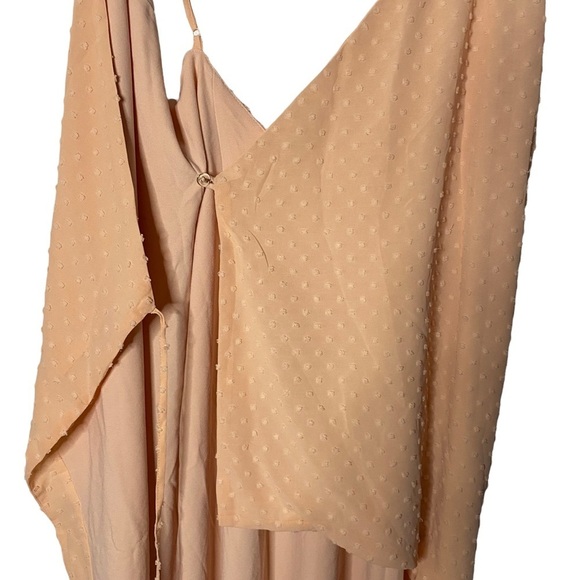 Privacy Please Peach True Wrap Dress Sweetheart Neckline Chiffon Extra Small XS - Picture 9 of 15